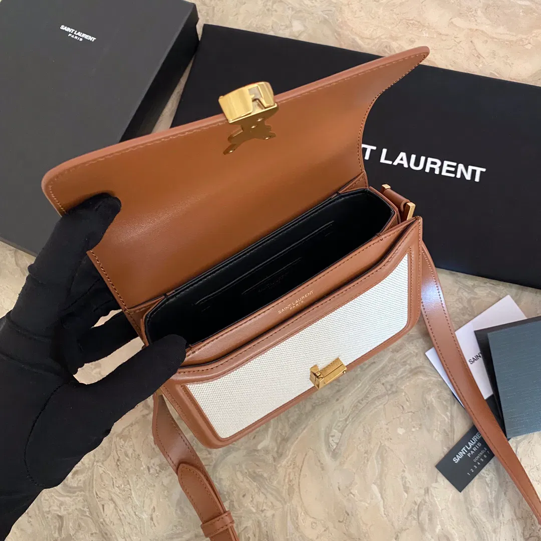SOLFERINO SMALL SATCHEL IN LACQUERED AYERS — image 8