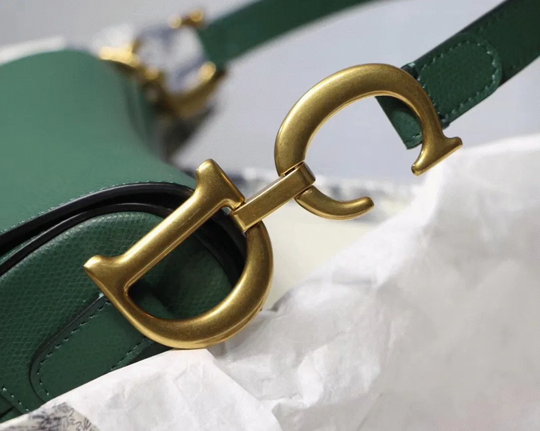 Dior Saddle Bag in Green Grained Calfskin — image 4