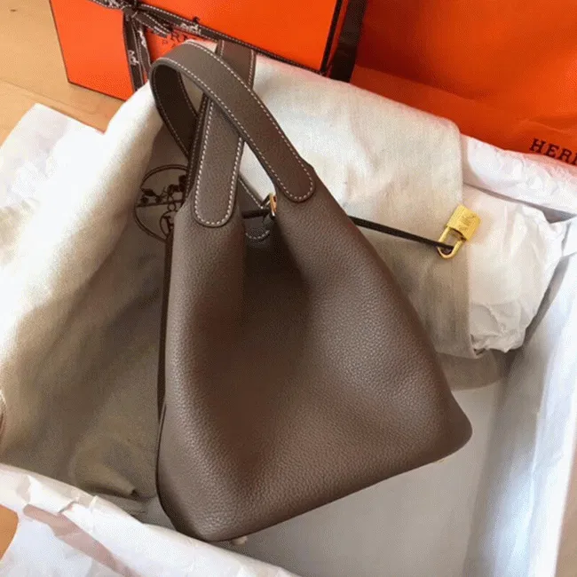 Taupe best Hermes Picotin Lock 18cm handbag — image 5