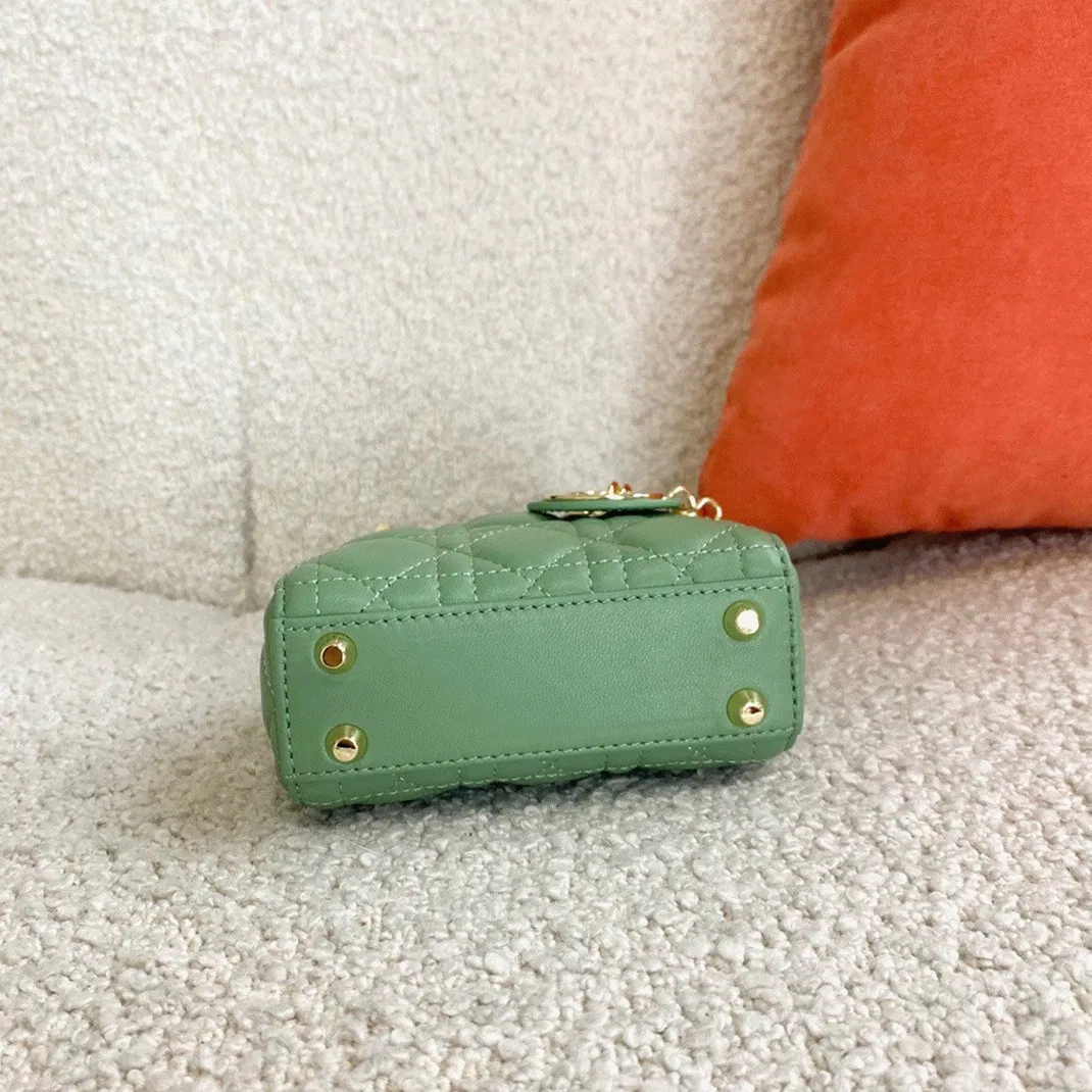 Dior Lady Dior Micro Bag Knockoff in Mint Cannage Lambskin — image 7