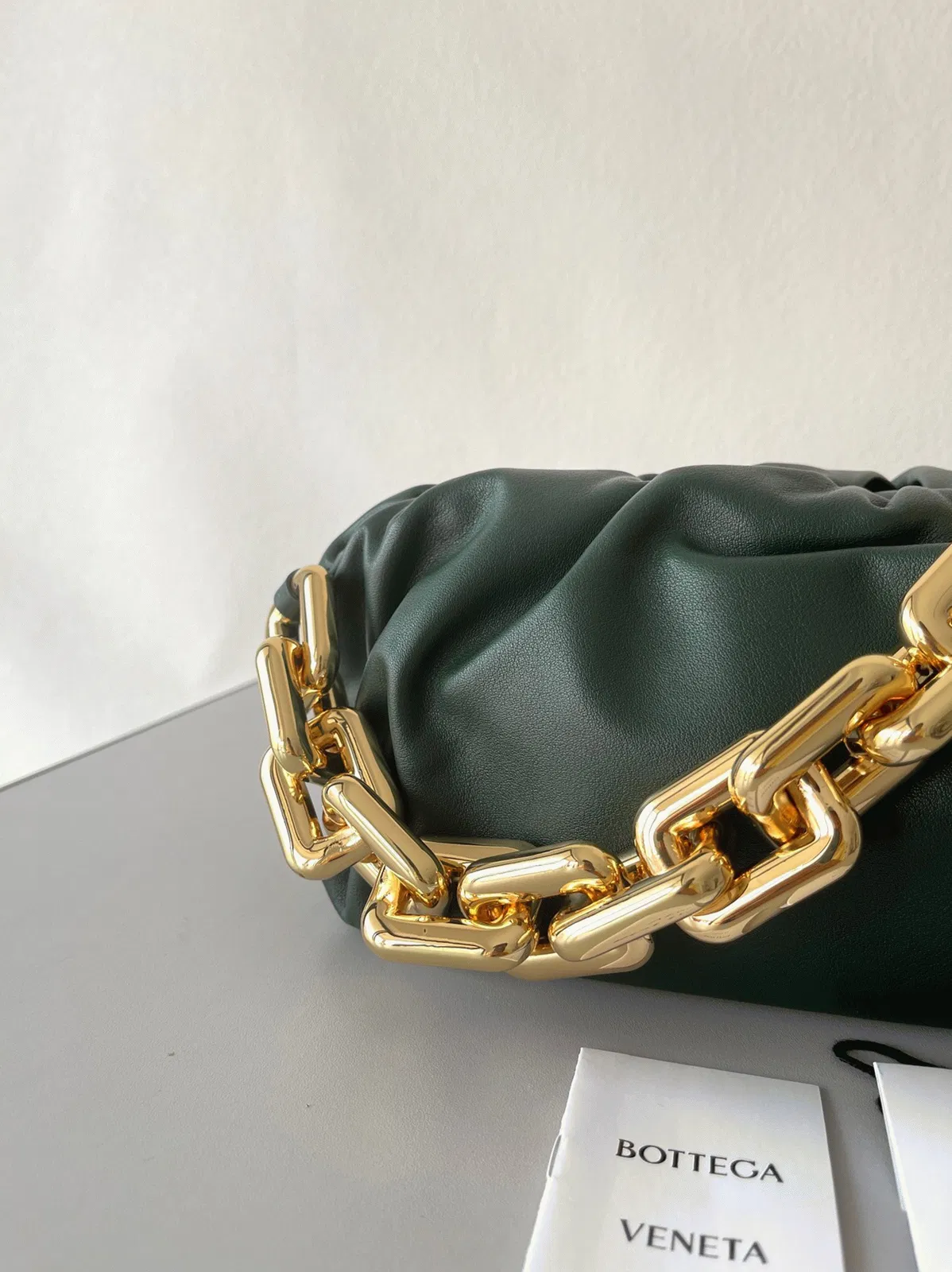 Knockoff Bottega Veneta The Chain Pouch Bag Raintree — image 4