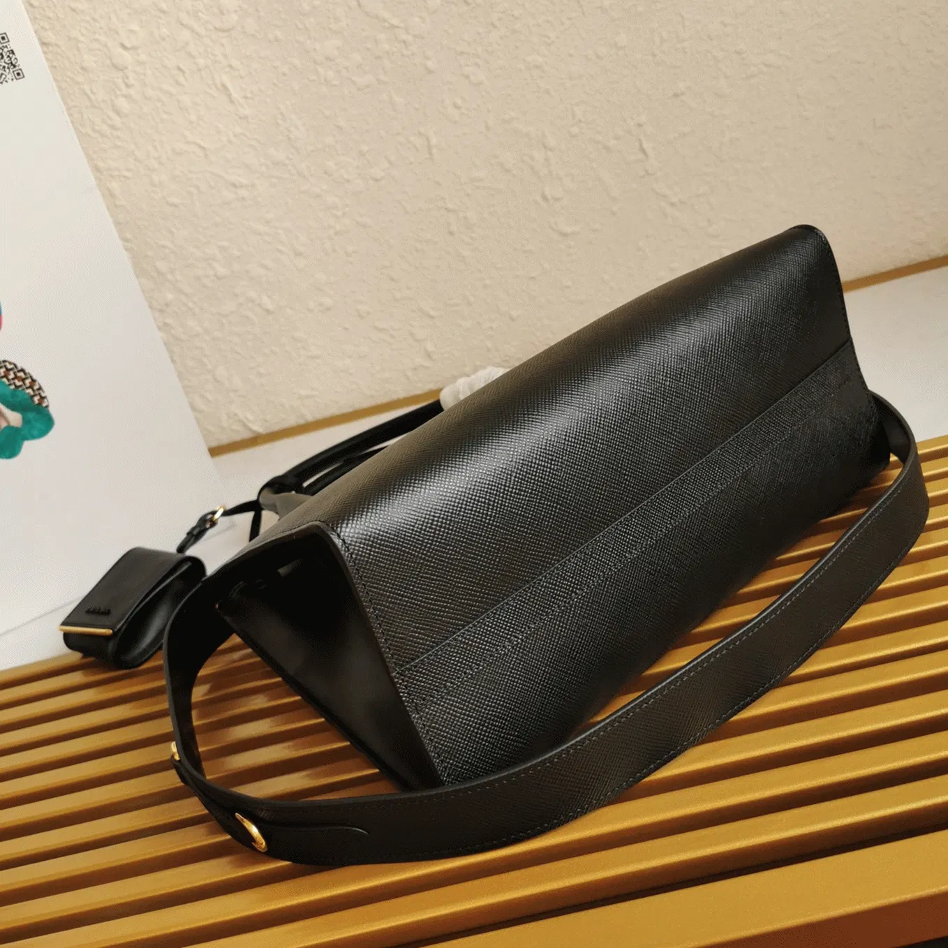 Prada Monochrome Medium Bag Knockoff in Black — image 8