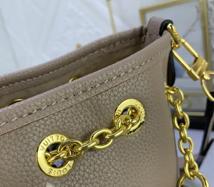 Louis Vuitton Bicolor Monogram Empreinte Bundle Bag In Tourterelle Gray and Cream — image 8