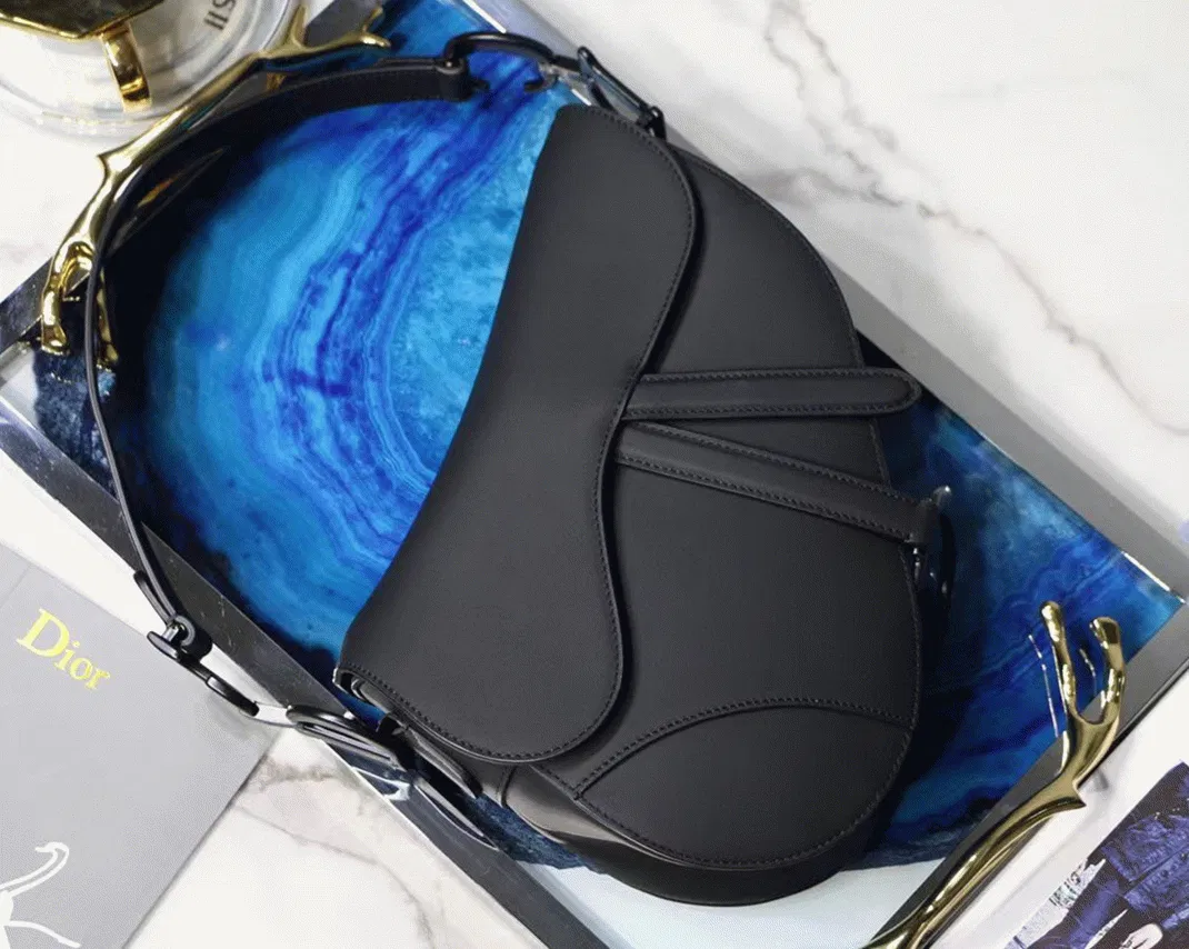 Dior Saddle Mini Bag Knockoff in Black Ultramatte Calfskin — image 10
