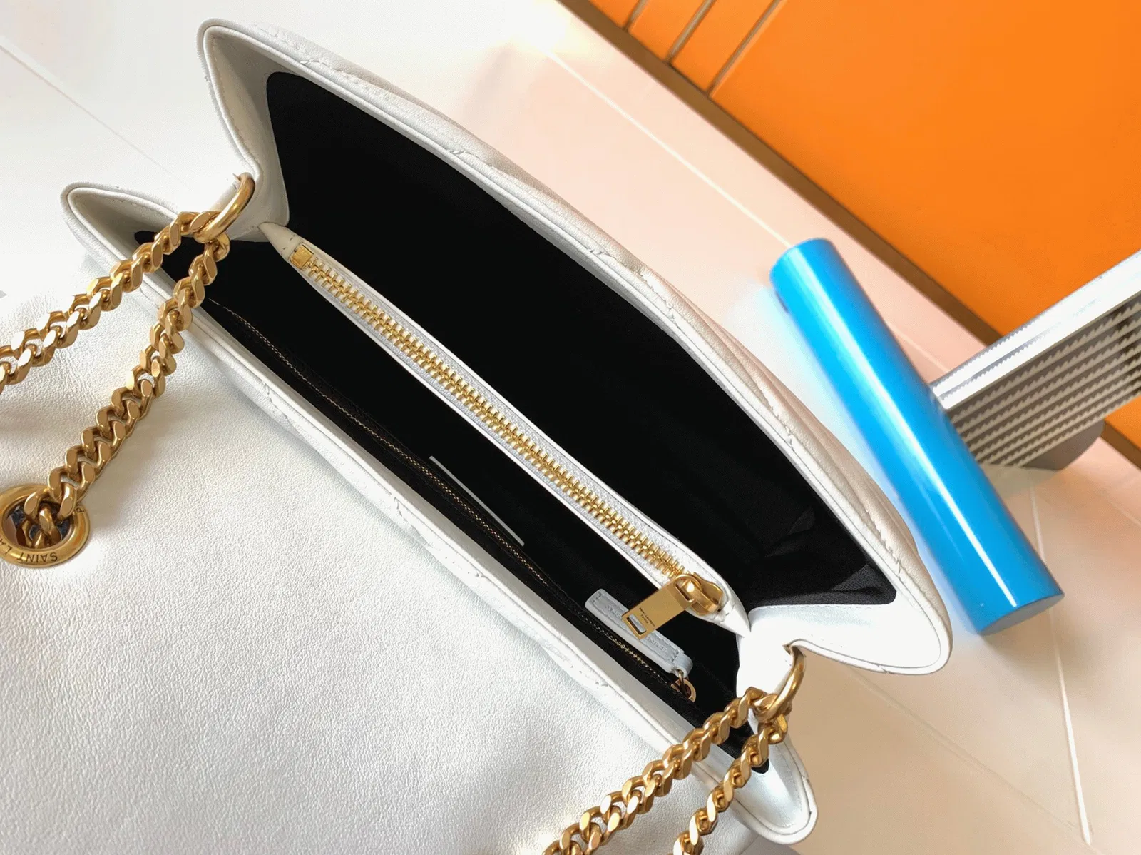 Saint Laurent LouLou Medium Chain Bag White — image 10