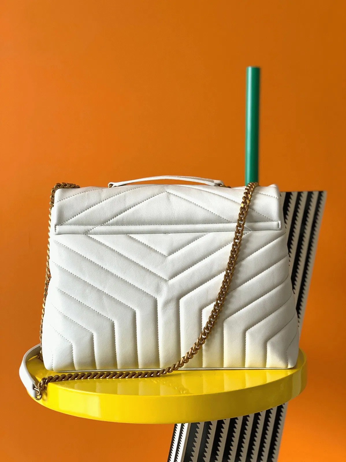 Saint Laurent LouLou Medium Chain Bag White — image 5