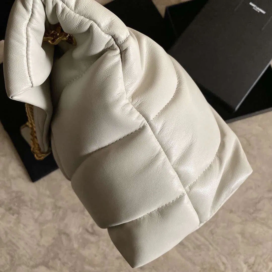 PUFFER SMALL BAG IN QUILTED SUEDE — image 4