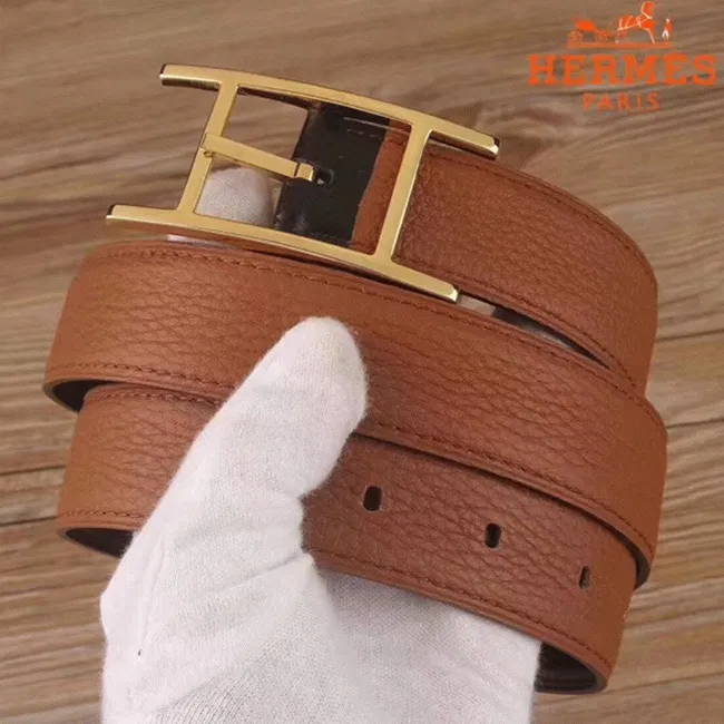 1:1 Hermes Quentin reversible belt in brown tone — image 4