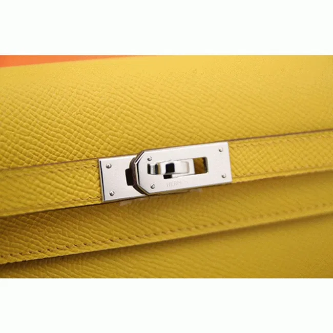 Yellow Hermes Kelly Longue wallet — image 4