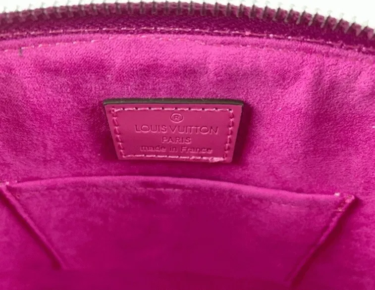 Louis Vuitton Epi Leather Alma BB Handbag In Pondichery Pink With Jacquard Strap — image 3