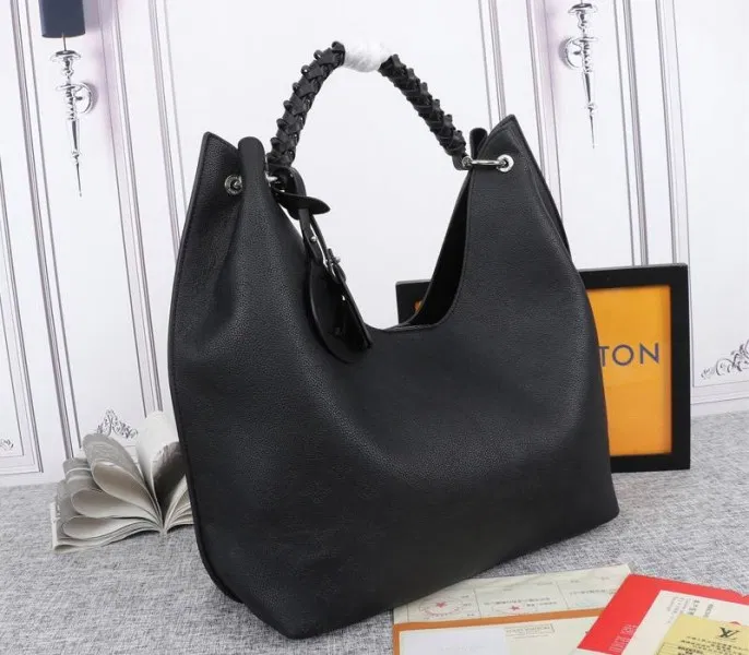 LV Mahina Carmel Hobo In Black — image 2