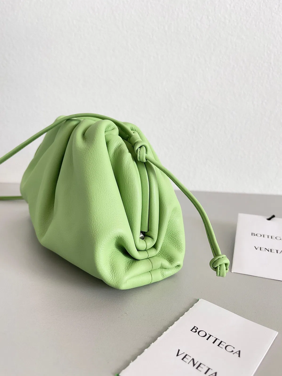 Bottega Veneta Mini Pouch with Strap Pistachio — image 10