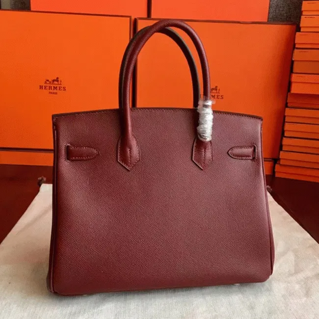 Bordeaux Hermes Birkin 35cm Designer-Inspired Bag — image 5