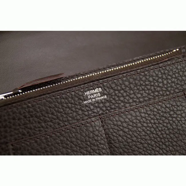 Chocolate knockoff Hermes Dogon combine wallet — image 3