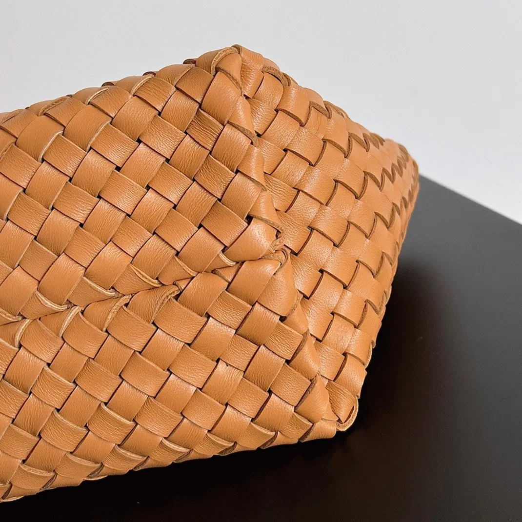 Top Quality Bottega Veneta Cabat Mini Bag In Caramel Intrecciato Lambskin — image 8