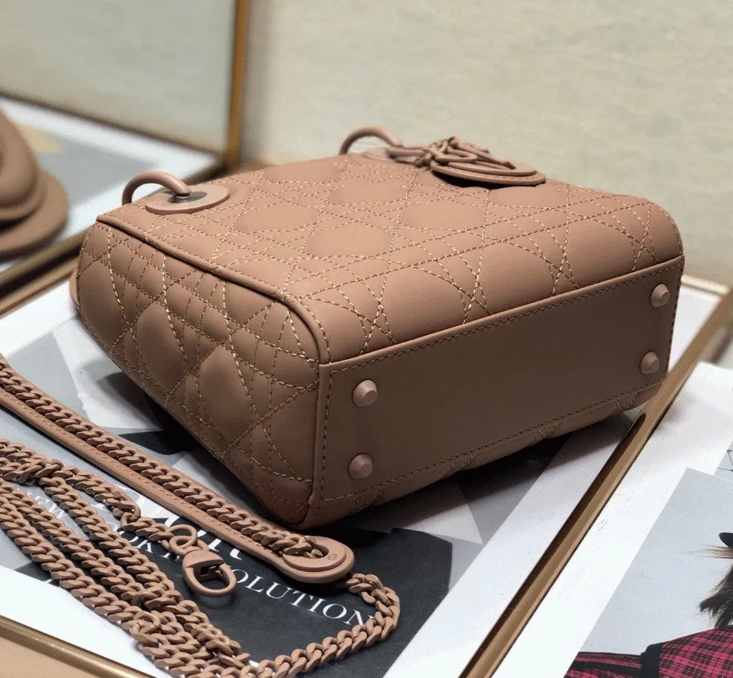 Dior Lady Dior Mini Chain Bag in Blush — image 4