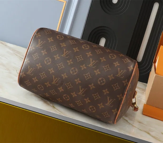 Louis Vuitton Monogram Canvas Soft Speedy 30 Boho Handbag In Tan — image 4