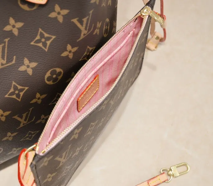 Louis Vuitton Monogram Canvas Neverfull MM Tote In Peony Pink — image 9