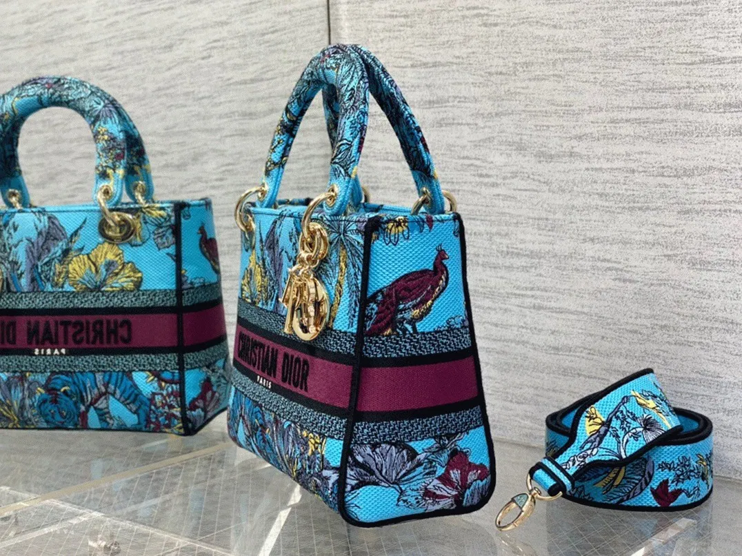 Dior Lady D-Lite Medium Bag in Multicolor Toile de Jouy Voyage Embroidery — image 2