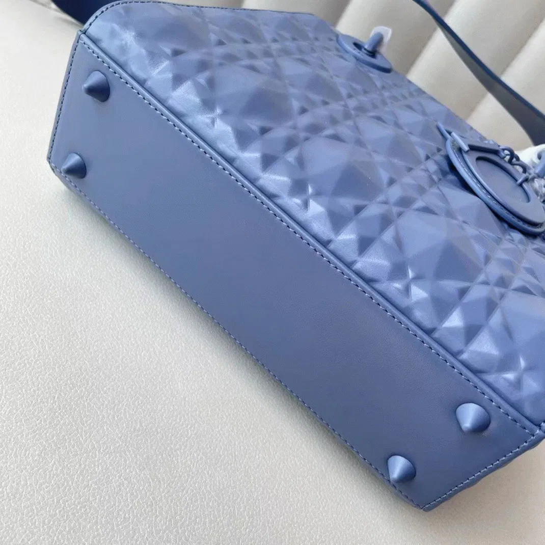 Dior Small Lady Dior My ABCDior Bag in Denim Calfskin with Diamond Motif — image 6