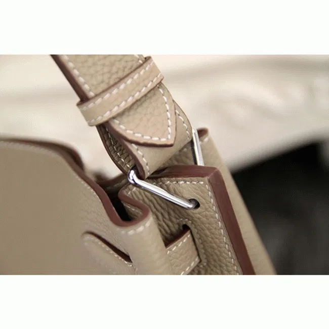 Grey Leather Hermes So Kelly 22cm Soft Leather Shoulder Bag — image 7