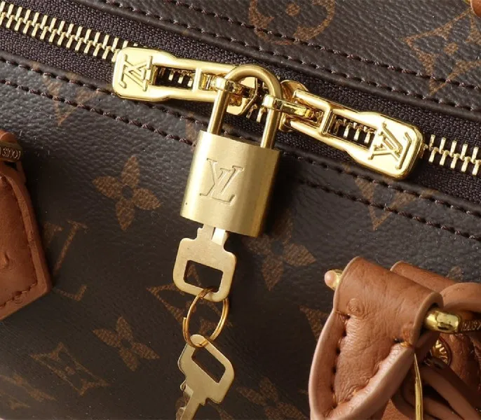 Louis Vuitton Monogram Canvas Soft Speedy 30 Boho Handbag In Tan — image 8