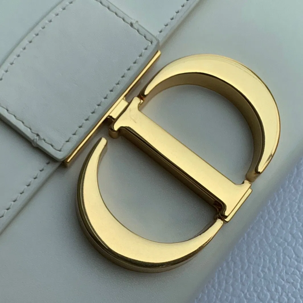 Dior 30 Montaigne Box Bag Knockoff in White Box Calfskin — image 8