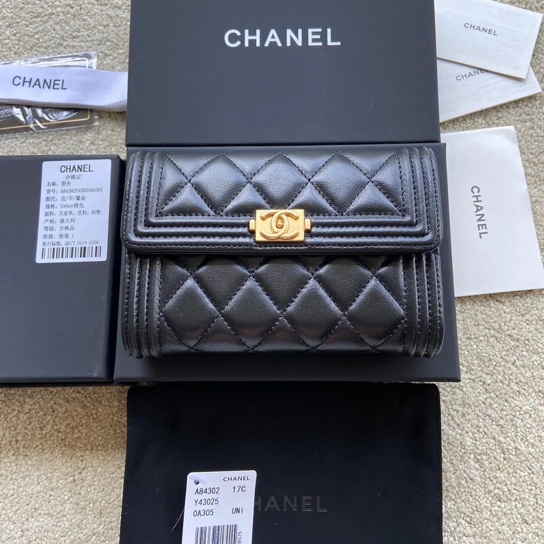 Chanel boy long wallet