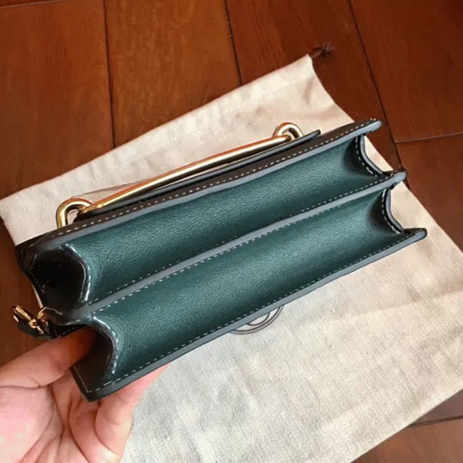 Best Knockoff Hermes Mini Sac Roulis Handbag Green — image 7