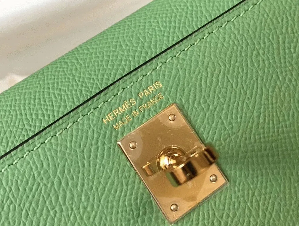 Hermes Kelly Mini II Bag in Vert Criquet — image 6