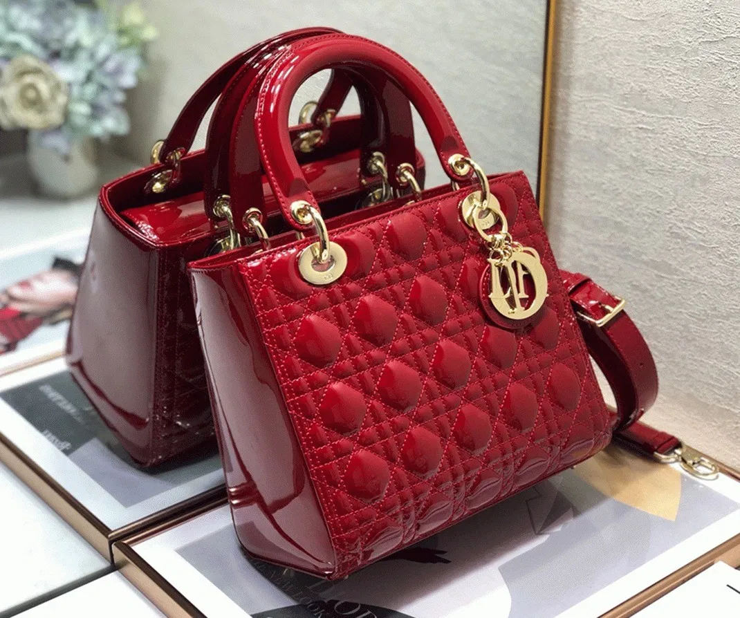Dior Lady Dior Medium Bag in Red — image 4