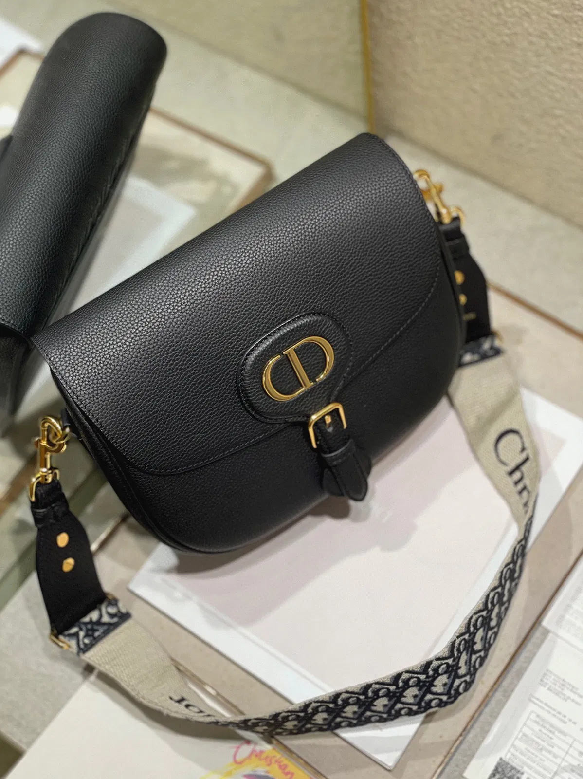 Dior Bobby Large Bag Imitation in Black — image 3