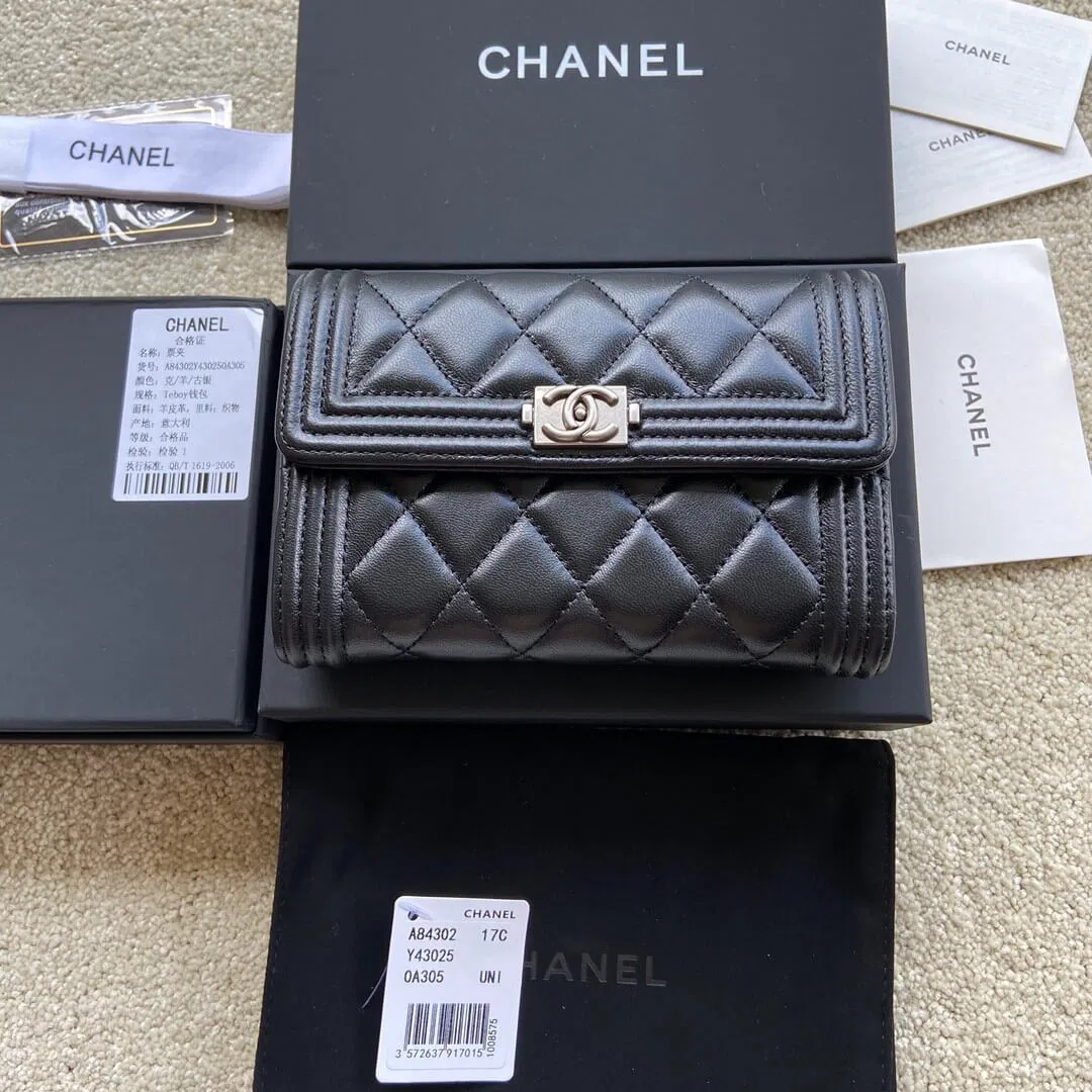 Chanel boy long wallet