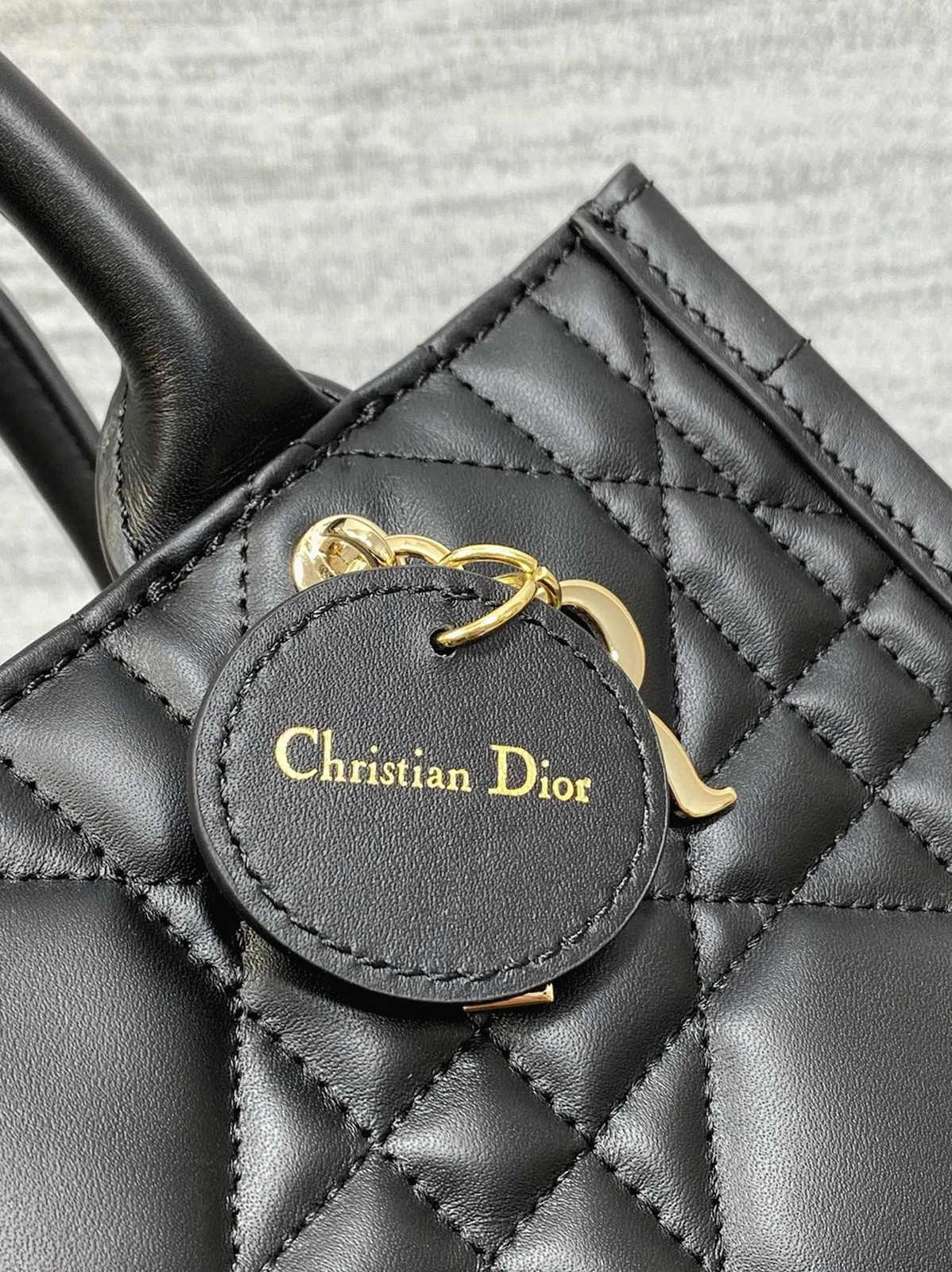 Dior Small Book Tote Bag with Strap in Black — image 3