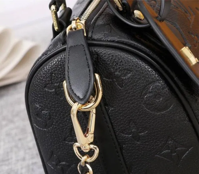 Louis Vuitton Monogram Empreinte Speedy BB Handbag In Black — image 8