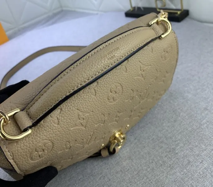 Louis Vuitton Monogram Empreinte Leather Blanche BB Handbag In Beige — image 4