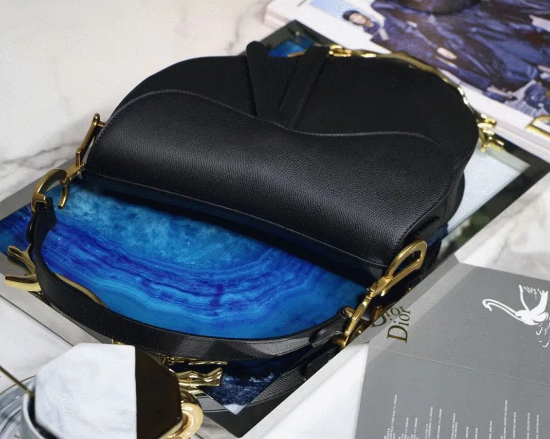Dior Saddle Bag in Black Grained Calfskin — image 2