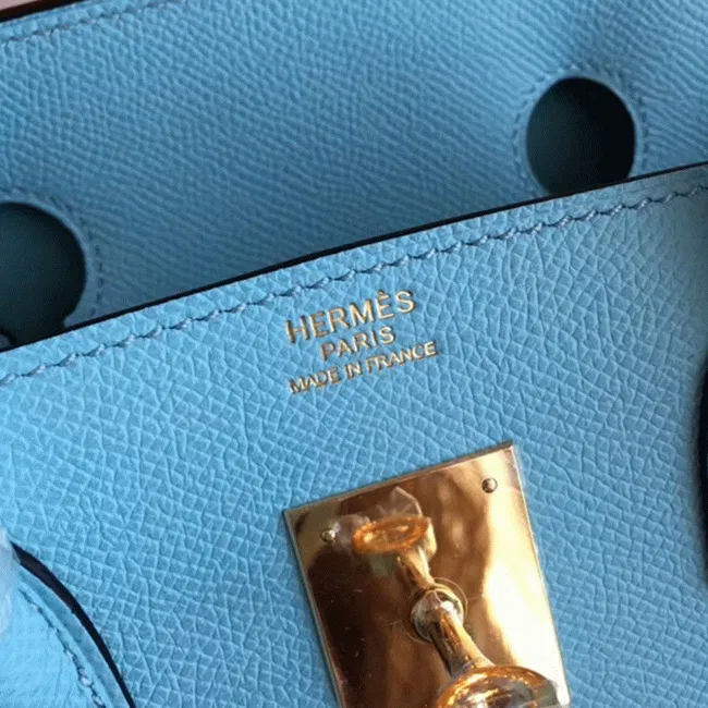Blue Atoll Color Designer Hermes Birkin 35cm Handbag — image 8