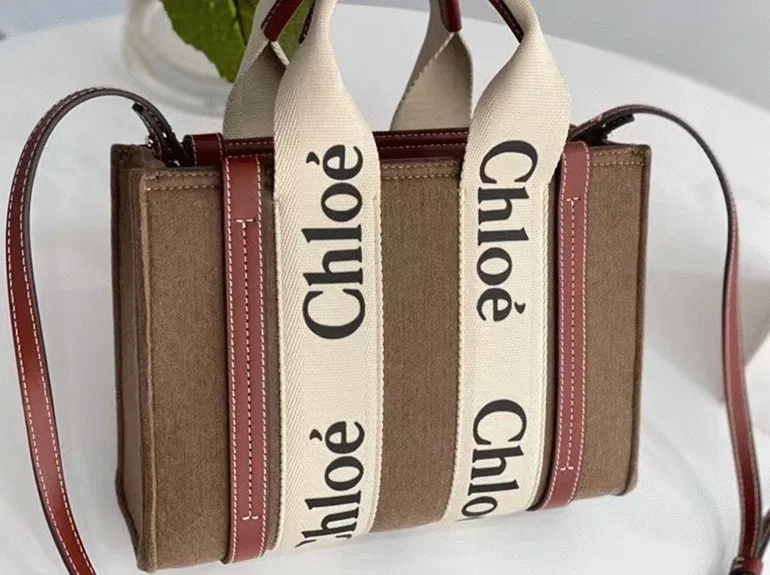 Top Quality Previous Previous Chloe Small Woody Tote Bag In Brown Felt — image 2