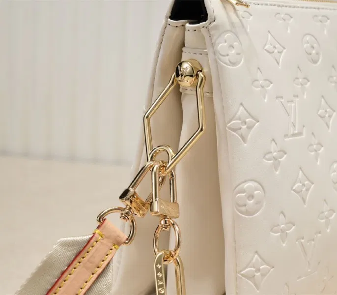 Louis Vuitton Coussin PM Bag In Cream With Jacquard Strap — image 7