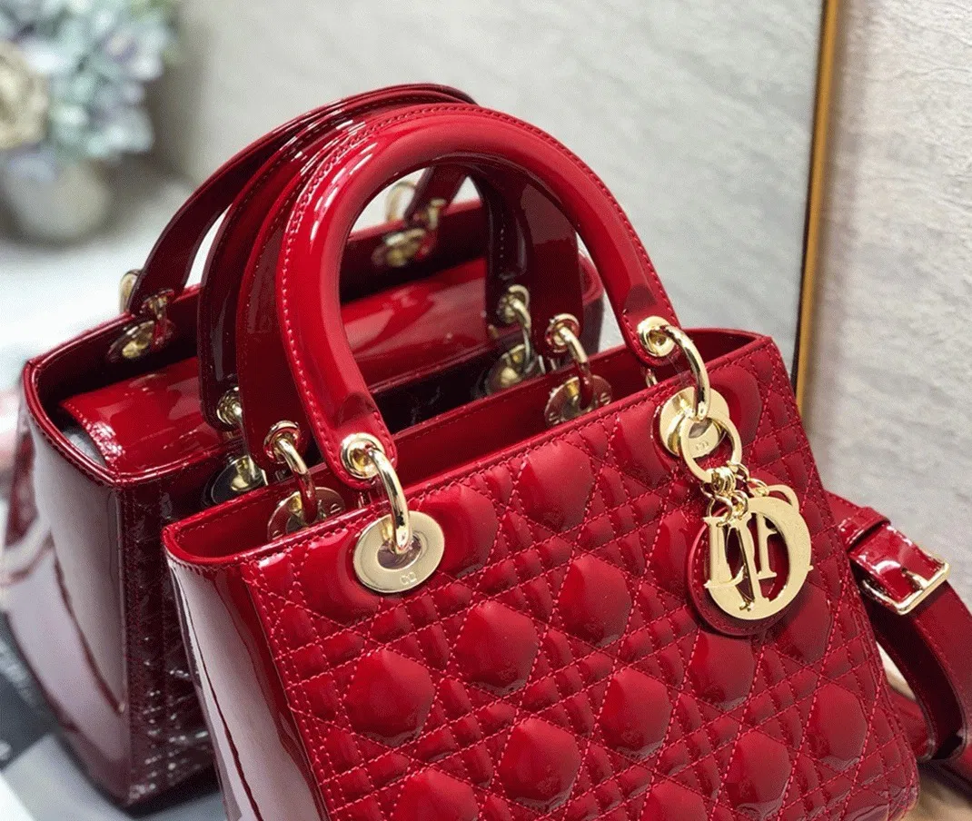Dior Lady Dior Medium Bag in Red — image 7