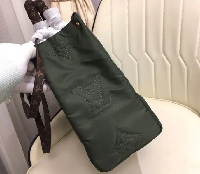 Louis Vuitton Econyl Regenerated Nylon Onthego GM Tote In Khaki Green — image 5