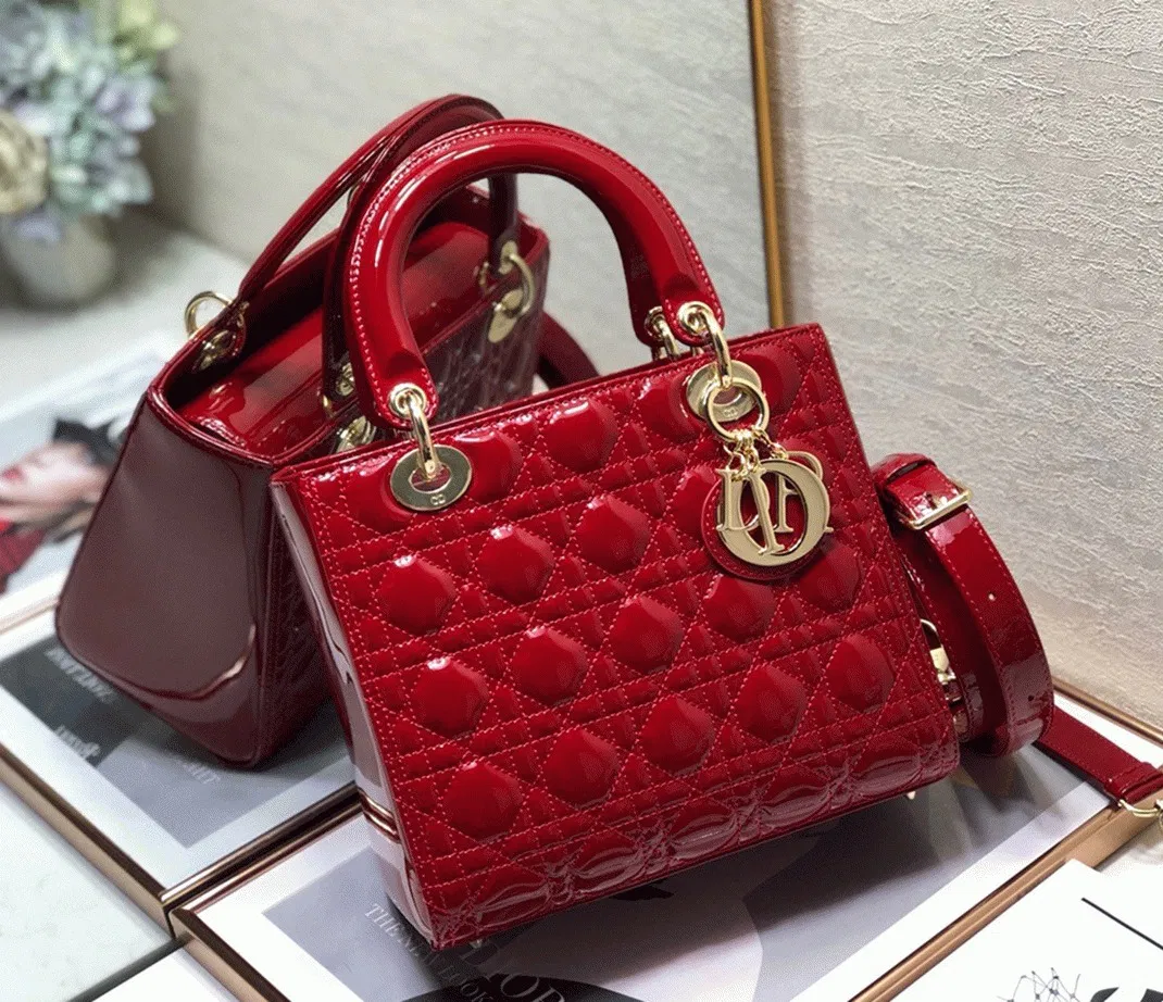 Dior Lady Dior Medium Bag in Red — image 6