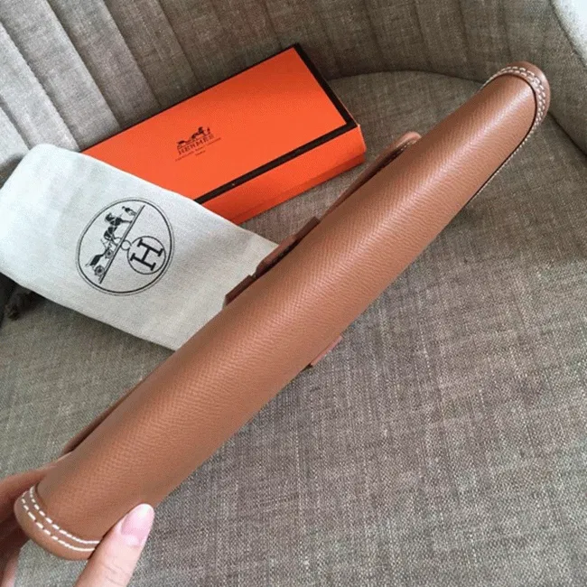 Brown knockoff Hermes Jige Elan 29 clutch bag — image 7