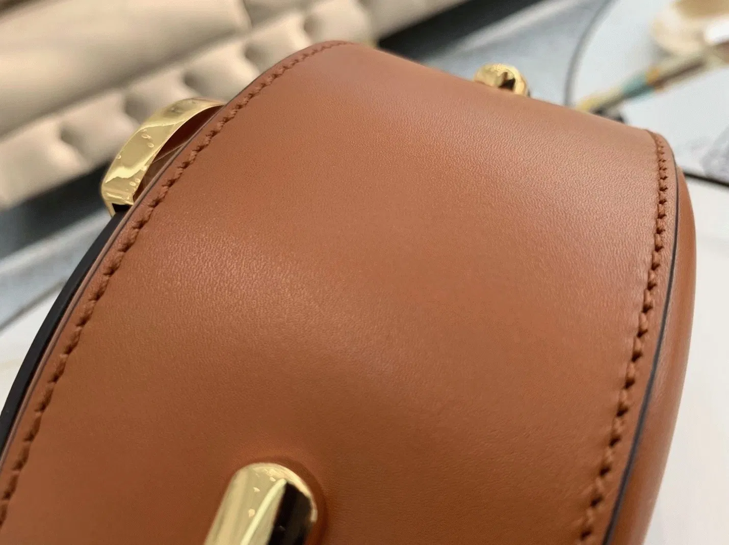Top Quality Fendi Moonlight Saddle Bag In Brown Calfskin — image 7