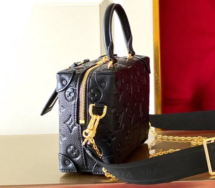 Louis Vuitton Monogram Empreinte Petite Malle Souple Handbag In Black — image 5