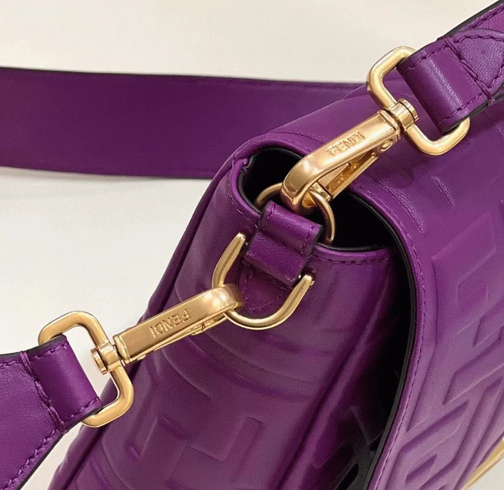 Top Quality Fendi Large Baguette Bag In Purple FF — image 9