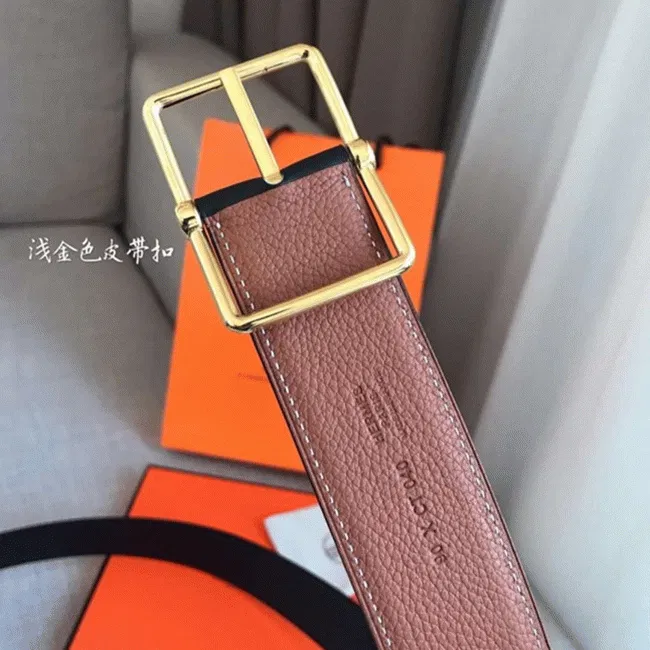 Hermes reversible saddle style belt in brown — image 3