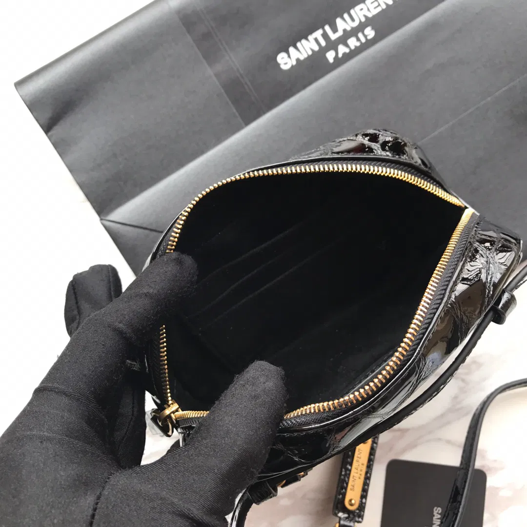 MONOGRAM CHAIN WALLET IN CROCODILE EMBOSSED SHINY LEATHER — image 7