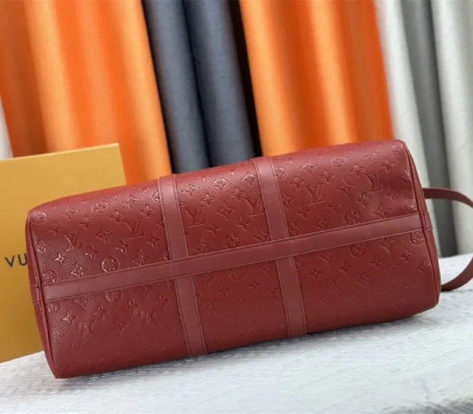 Louis Vuitton Taurillon Leather Keepall Bandouliere 50 In Sari Red — image 5